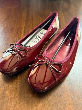 NWT Cider Burgundy Ballet Flats